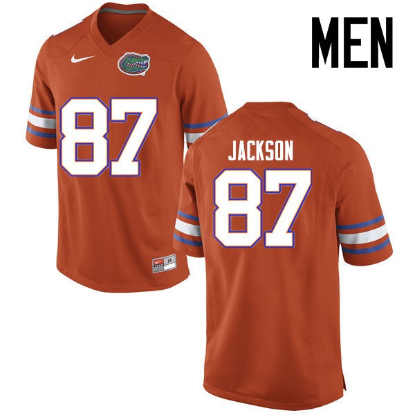 Florida Gators Men #87 Kalif Jackson College Football Jerseys Orange